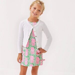 NWT Lilly Pulitzer Mini Amelia
White Toddler Cardigan w/Gold Buttons + Box XS 4T